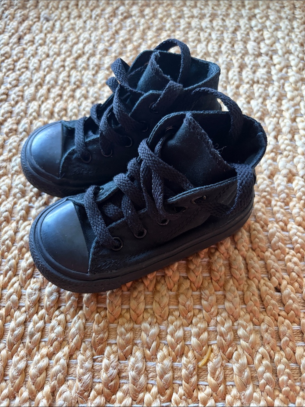 Converse Kids Black High-Top Canvas Sneakers